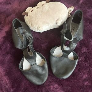 Black Girls Jazz Dance Shoes - high backs